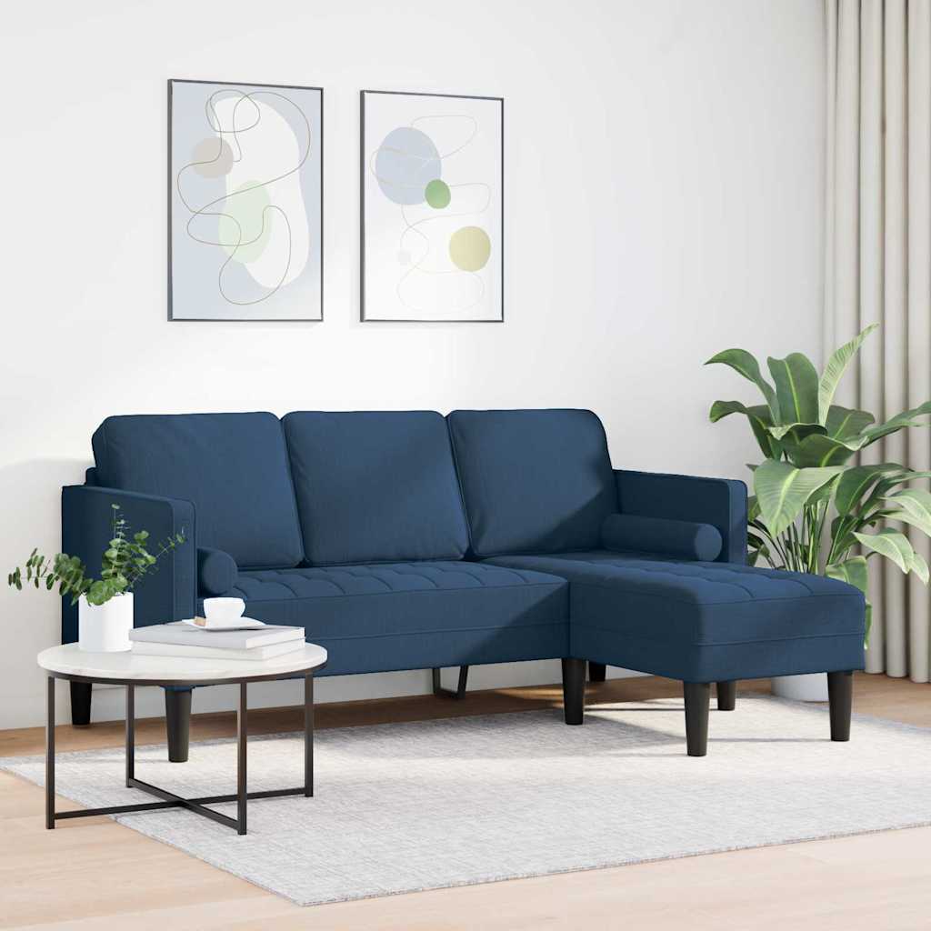 Sofa Set Blue 173 x 131 x 67 cm Fabric