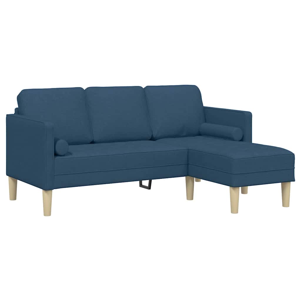 Sofa Set Blue 173 x 131 x 67 cm Fabric