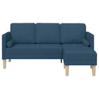 Sofa Set Blue 173 x 131 x 67 cm Fabric