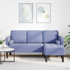 Sofa Set Jeans blue 173 x 131 x 67 cm Fabric