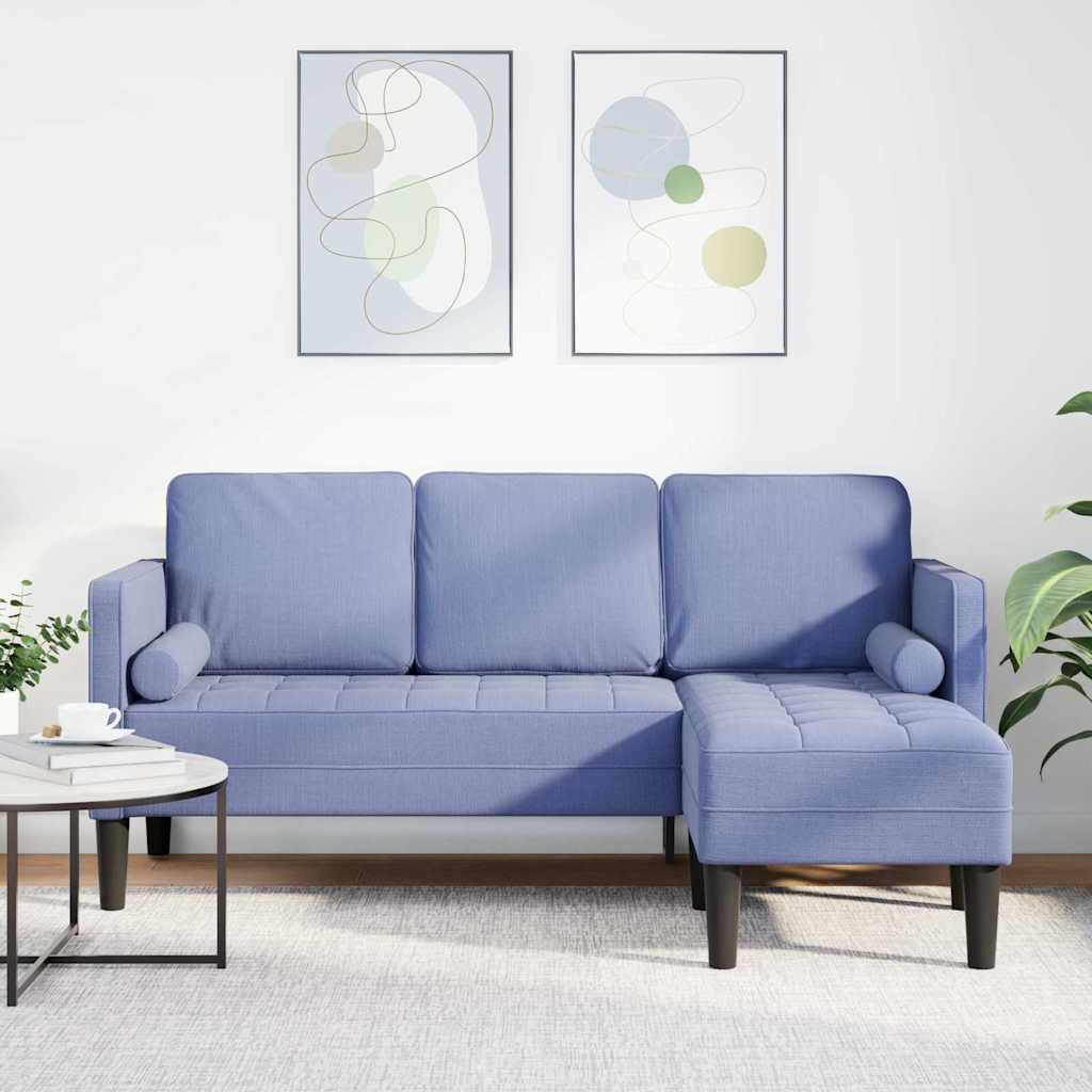 Sofa Set Jeans blue 173 x 131 x 67 cm Fabric