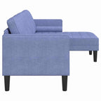 Sofa Set Jeans blue 173 x 131 x 67 cm Fabric