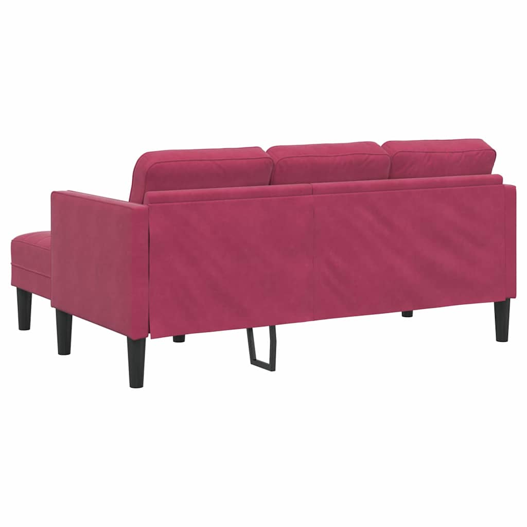 Sofa Set Wine red 173 x 131 x 67 cm Velvet