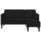 Sofa Set Black 173 x 131 x 67 cm Velvet