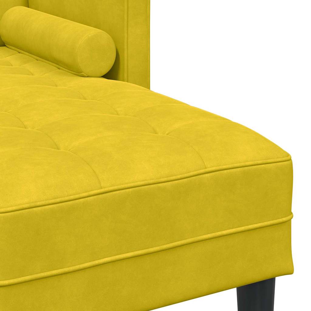 Sofa Set Yellow 173 x 131 x 67 cm Velvet