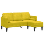 Sofa Set Yellow 173 x 131 x 67 cm Velvet