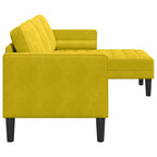 Sofa Set Yellow 173 x 131 x 67 cm Velvet