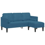 Sofa Set Blue 173 x 131 x 67 cm Velvet