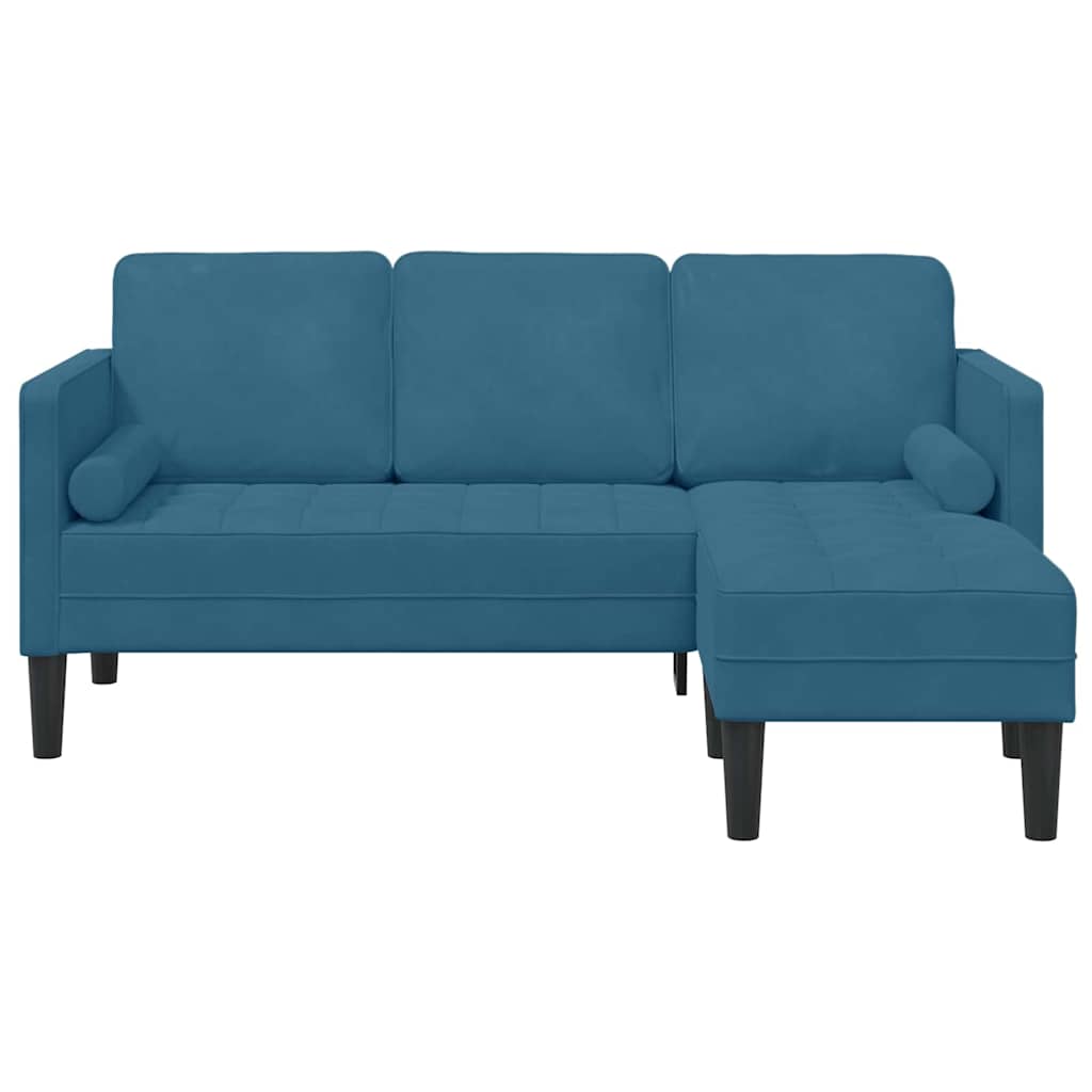 Sofa Set Blue 173 x 131 x 67 cm Velvet