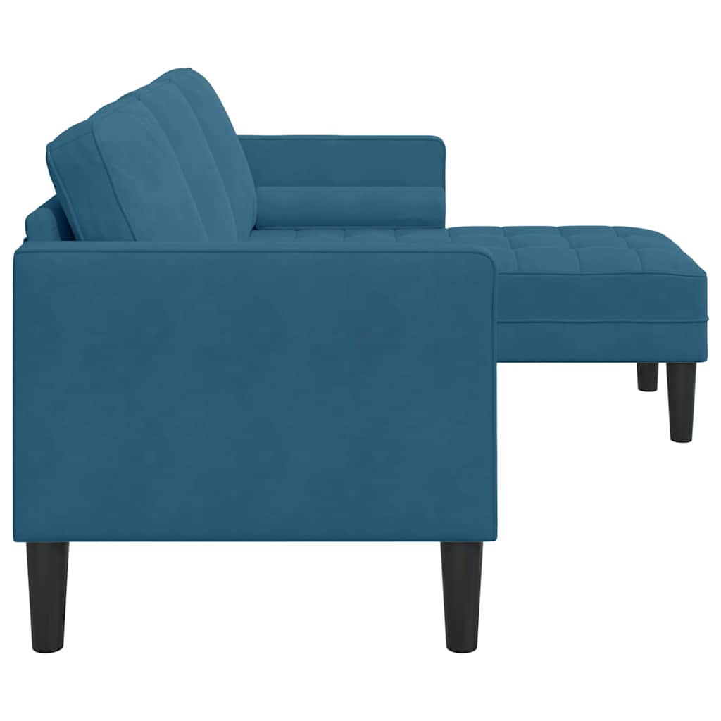 Sofa Set Blue 173 x 131 x 67 cm Velvet