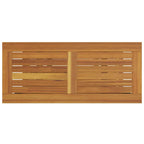 Outdoor Table with Storage Natural and Black 80 x 35 x 75 cm