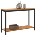 Outdoor Table with Storage Natural and Black 110 x 35 x 75 cm