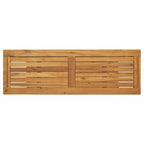 Outdoor Table with Storage Natural and Black 110 x 35 x 75 cm