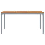 Outdoor Table Natural and Grey 150 x 90 x 75 cm