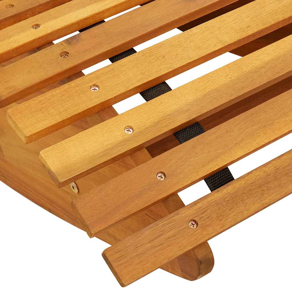 Lounger 2-person 2 pcs Brown 154 x 60 x 74 cm Solid Acacia Wood