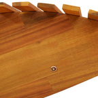 Lounger 2-person 2 pcs Brown 154 x 60 x 74 cm Solid Acacia Wood