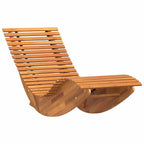 Lounger 2-person 2 pcs Brown 154 x 60 x 74 cm Solid Acacia Wood