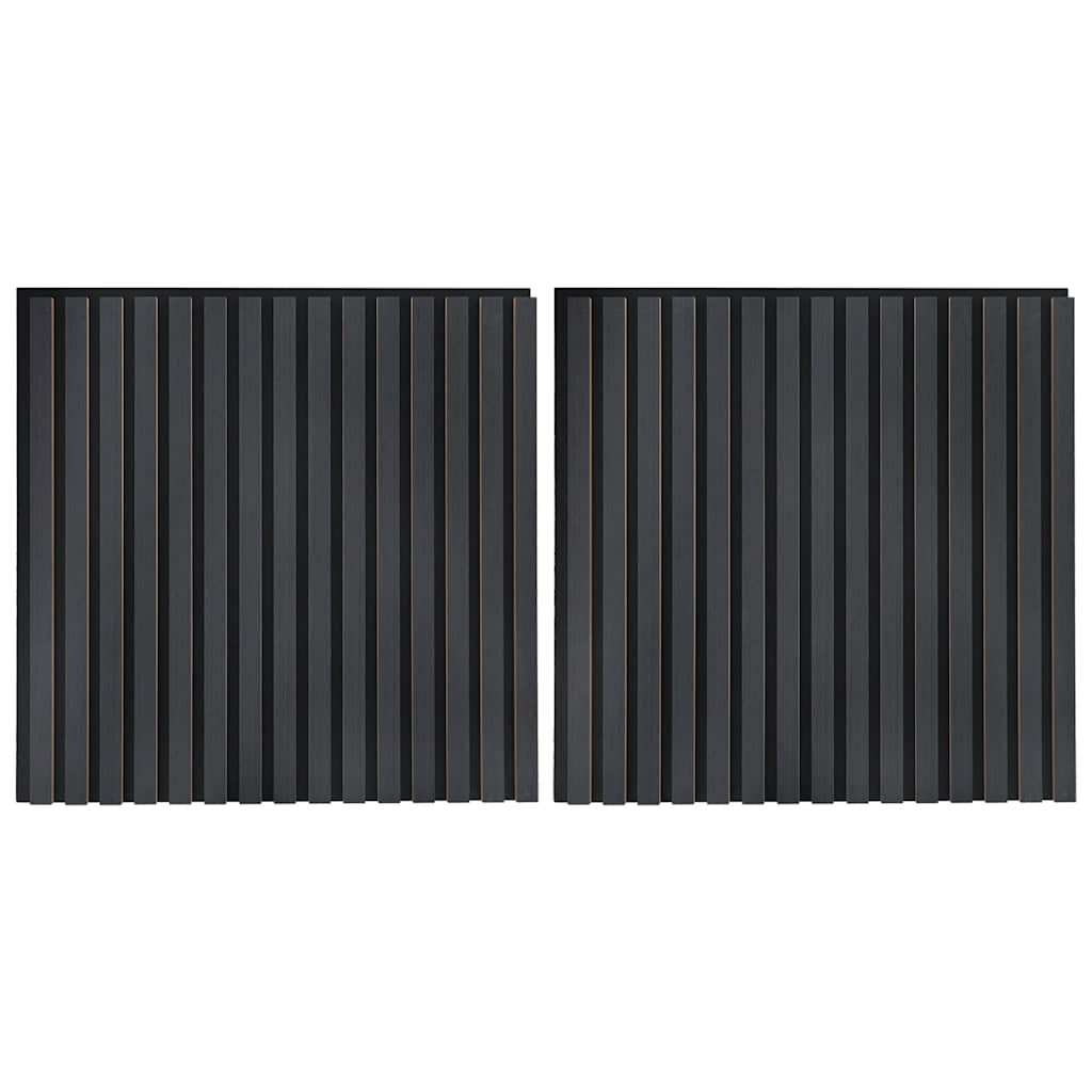Acoustic Wall Panels 2 pcs Slatted 60.5x60 cm Oak Veneer
