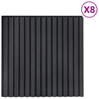 Acoustic Wall Panels 8 pcs Slatted 60.5x60 cm Oak Veneer