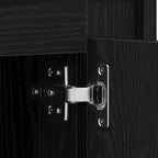 Sideboard Black Oak 80 x 40 x 75 cm Engineered Wood