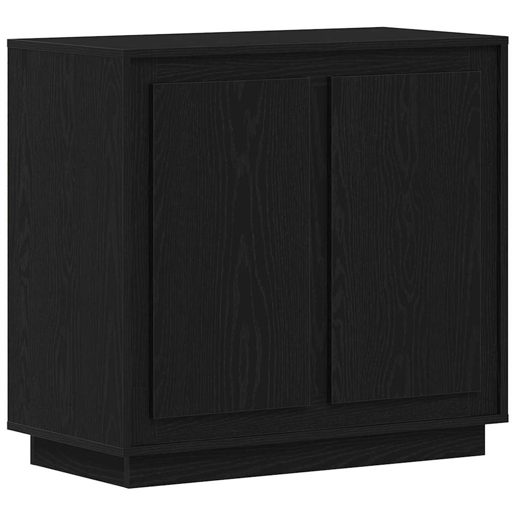 Sideboard Black Oak 80 x 40 x 75 cm Engineered Wood