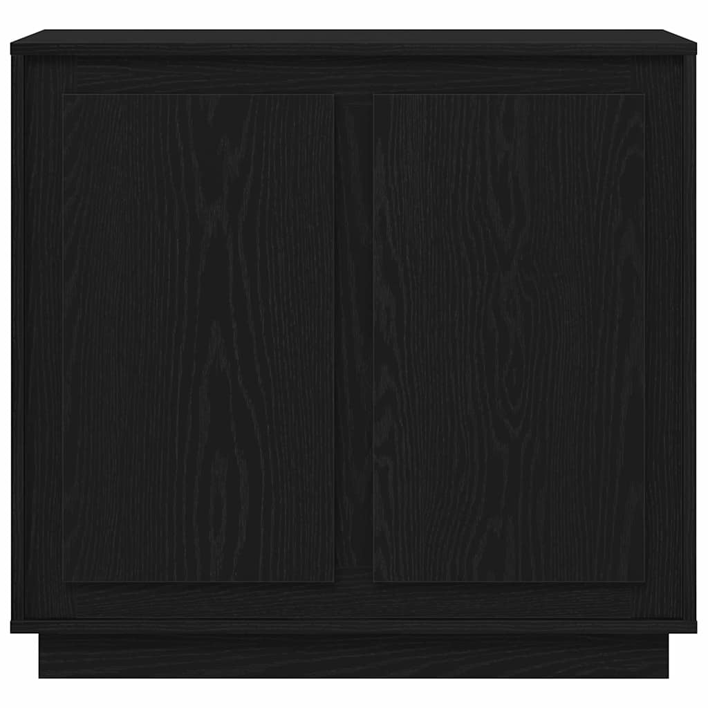 Sideboard Black Oak 80 x 40 x 75 cm Engineered Wood
