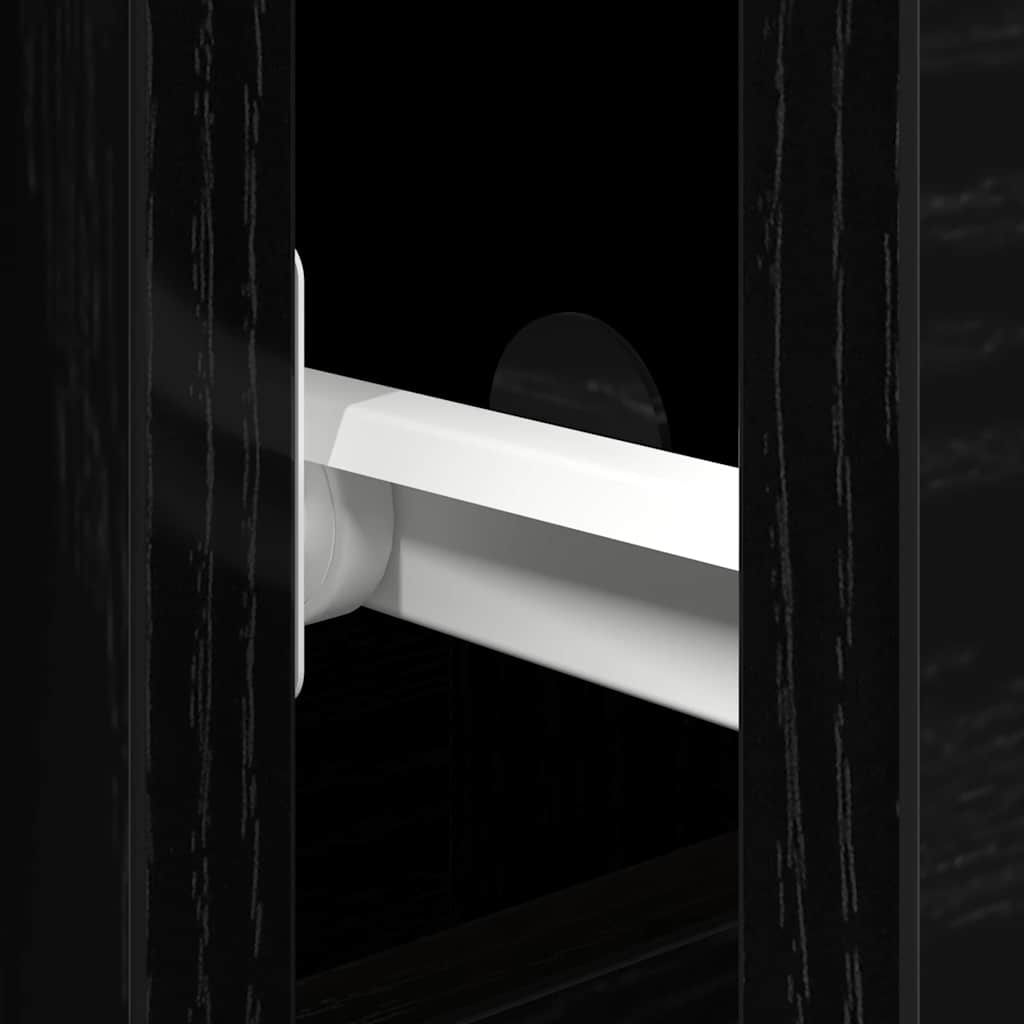 Sideboard Black Oak 101.5 x 35 x 70 cm Engineered Wood