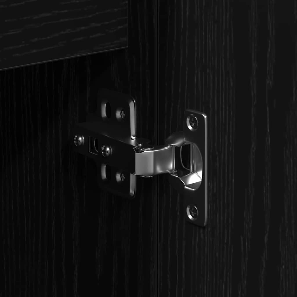 Sideboard Black Oak 101.5 x 35 x 70 cm Engineered Wood