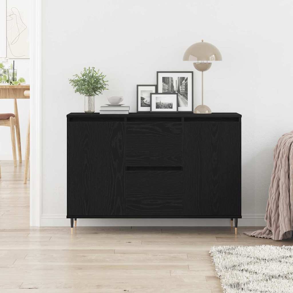 Sideboard Black Oak 101.5 x 35 x 70 cm Engineered Wood