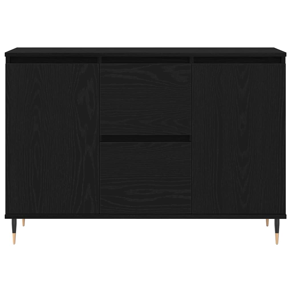 Sideboard Black Oak 101.5 x 35 x 70 cm Engineered Wood