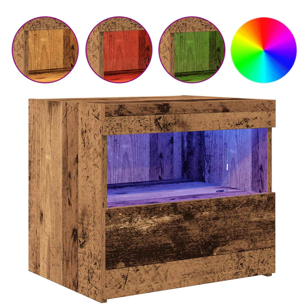 Bedside Cabinet Old Wood 50 x 40 x 45 cm Engineered Wood