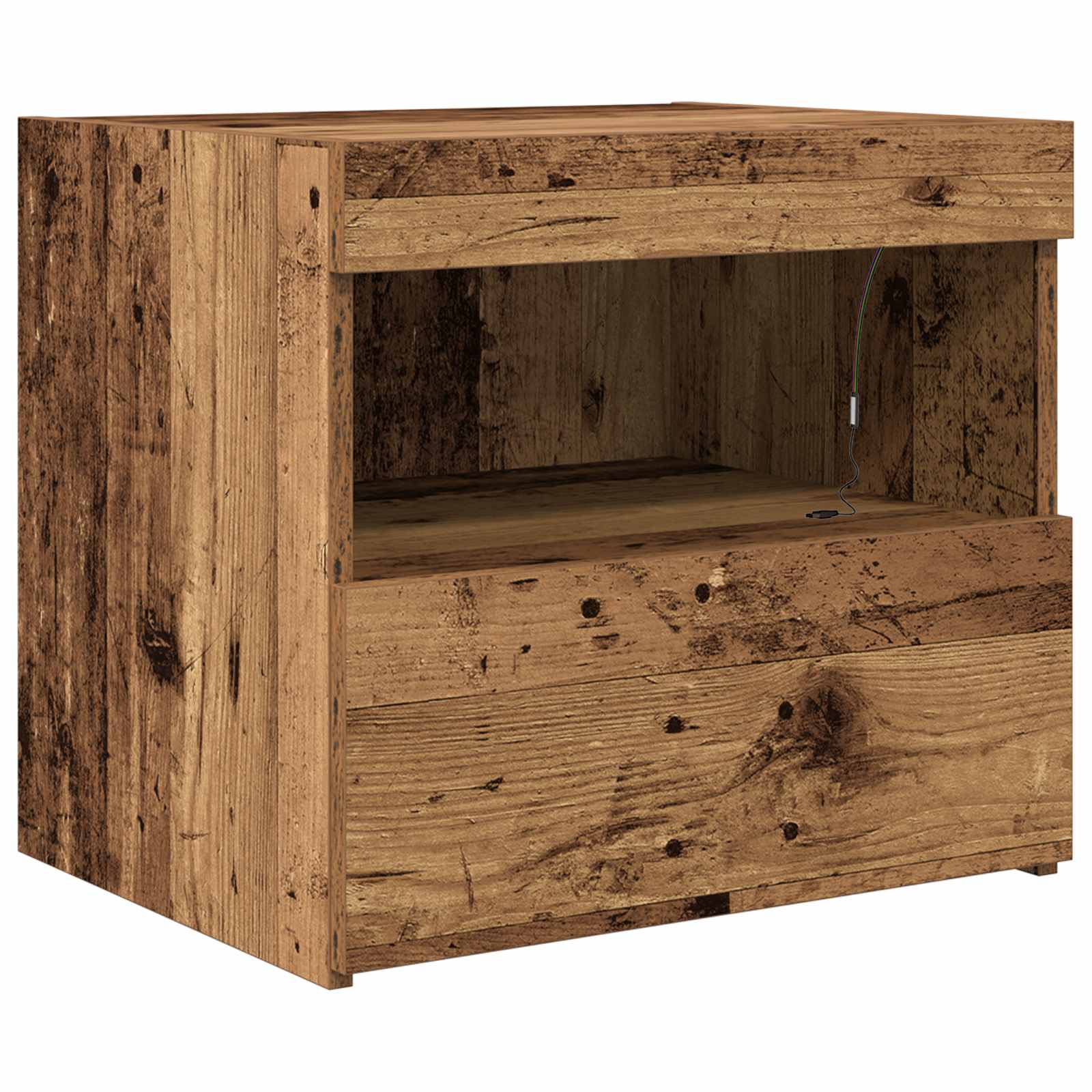 Bedside Cabinet Old Wood 50 x 40 x 45 cm Engineered Wood