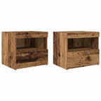 Bedside Cabinet 2 pcs Old Wood 50 x 40 x 45 cm Engineered Wood