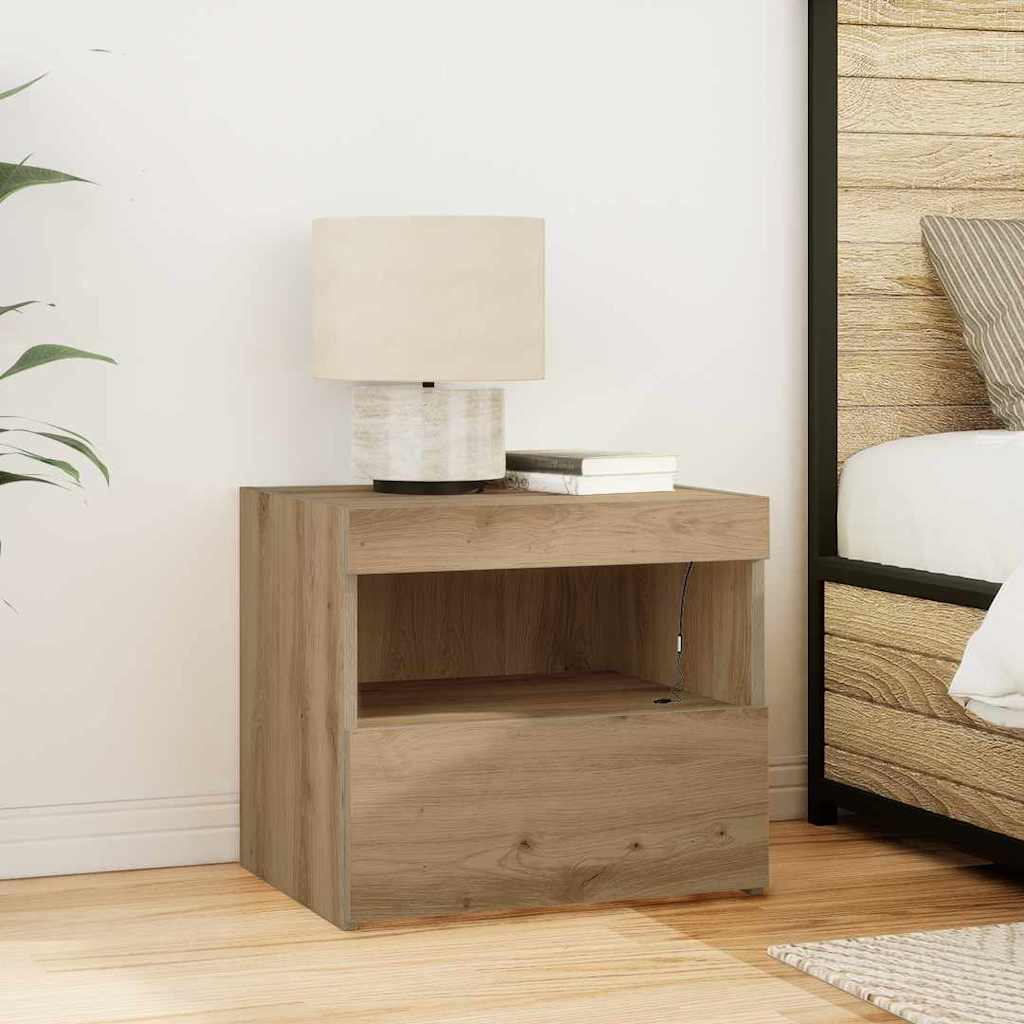 Bedside Cabinet Artisan Oak 50 x 40 x 45 cm Engineered Wood
