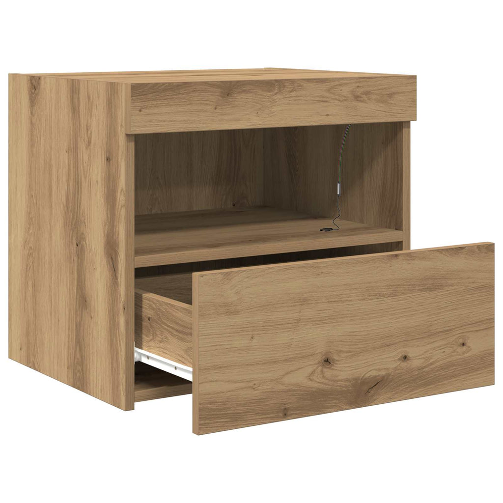 Bedside Cabinet Artisan Oak 50 x 40 x 45 cm Engineered Wood