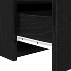 Bedside Cabinet Black Oak 50 x 40 x 45 cm Engineered Wood