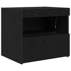 Bedside Cabinet Black Oak 50 x 40 x 45 cm Engineered Wood