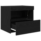 Bedside Cabinet Black Oak 50 x 40 x 45 cm Engineered Wood