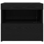 Bedside Cabinet 2 pcs Black Oak 50 x 40 x 45 cm Engineered Wood