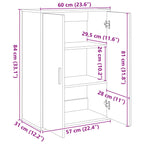Sideboard Old Wood 60 x 31 x 84 cm Engineered Wood