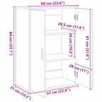 Sideboard Artisan Oak 60 x 31 x 84 cm Engineered Wood