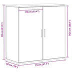 Sideboard Artisan Oak 79 x 38 x 80 cm Engineered Wood