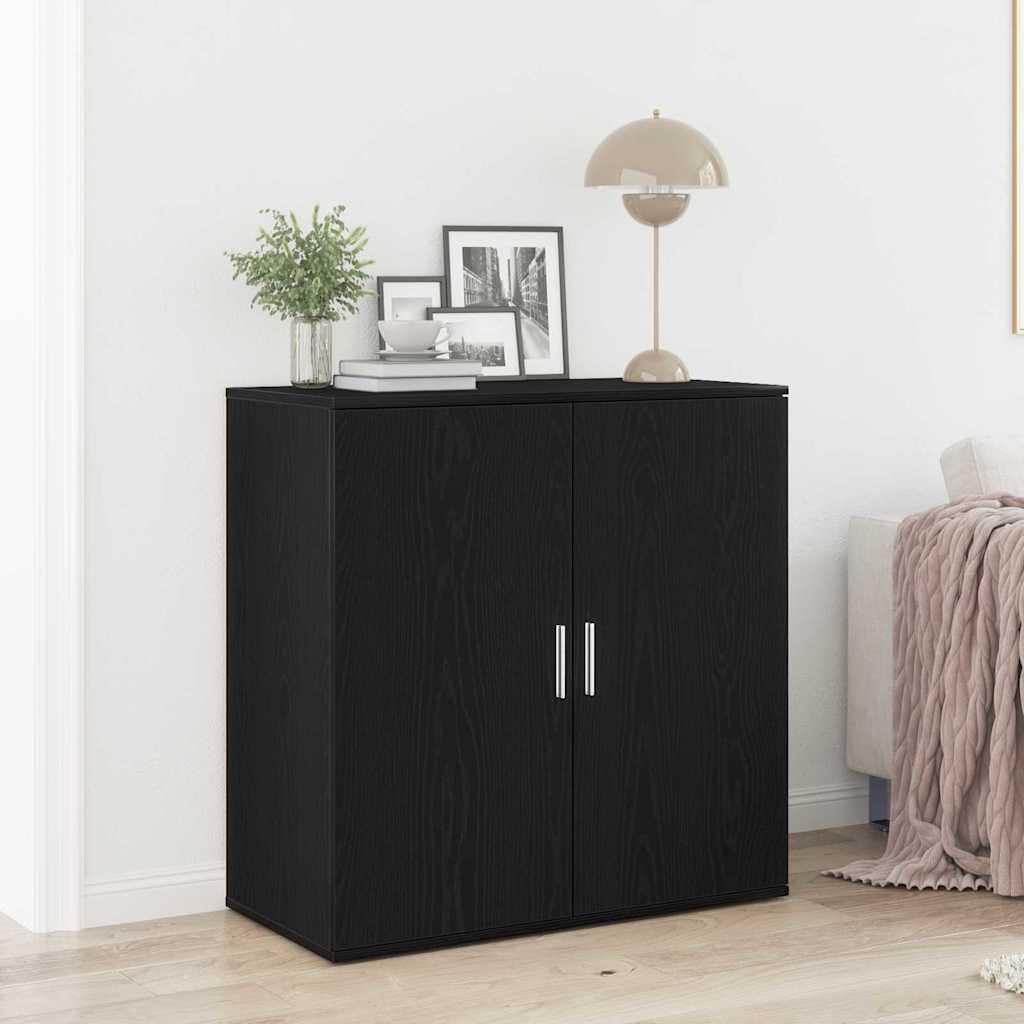Sideboard Black Oak 79 x 38 x 80 cm Engineered Wood