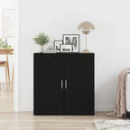 Sideboard Black Oak 79 x 38 x 80 cm Engineered Wood
