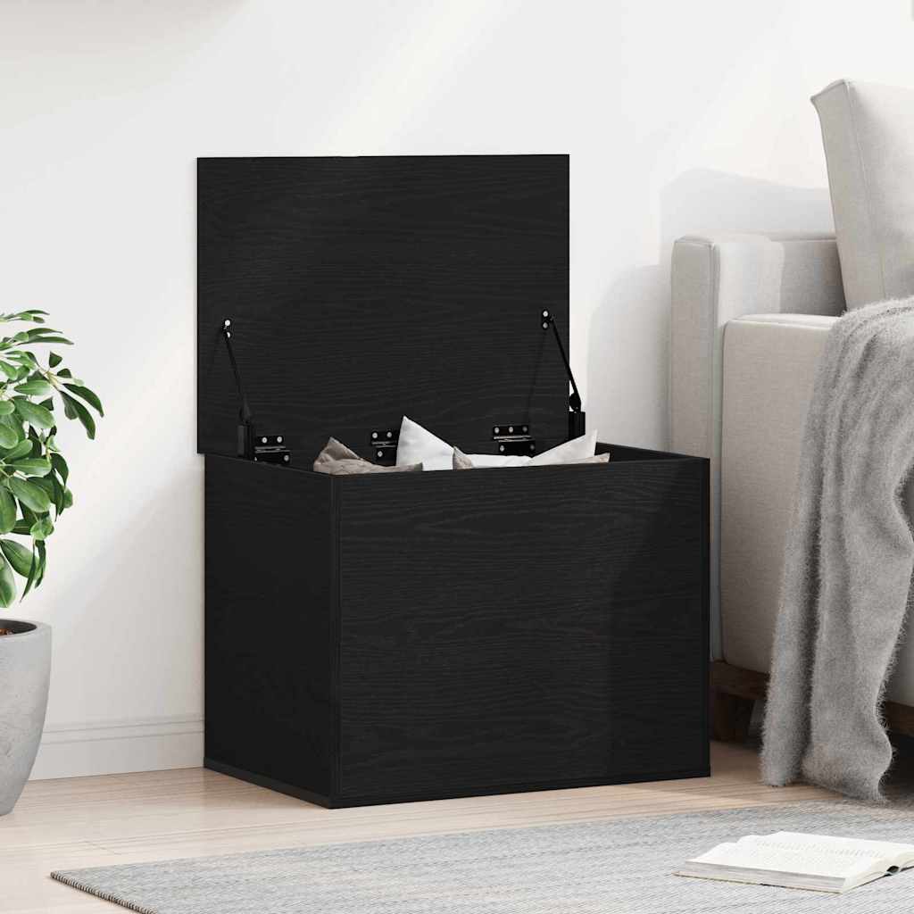 Storage Box Black oak 60 x 42 x 46 cm Engineered Wood