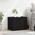 Storage Box Black oak 60 x 42 x 46 cm Engineered Wood