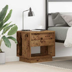 Nightstand with Drawer Old Wood 45 x 34 x 44 cm Engineered Wood