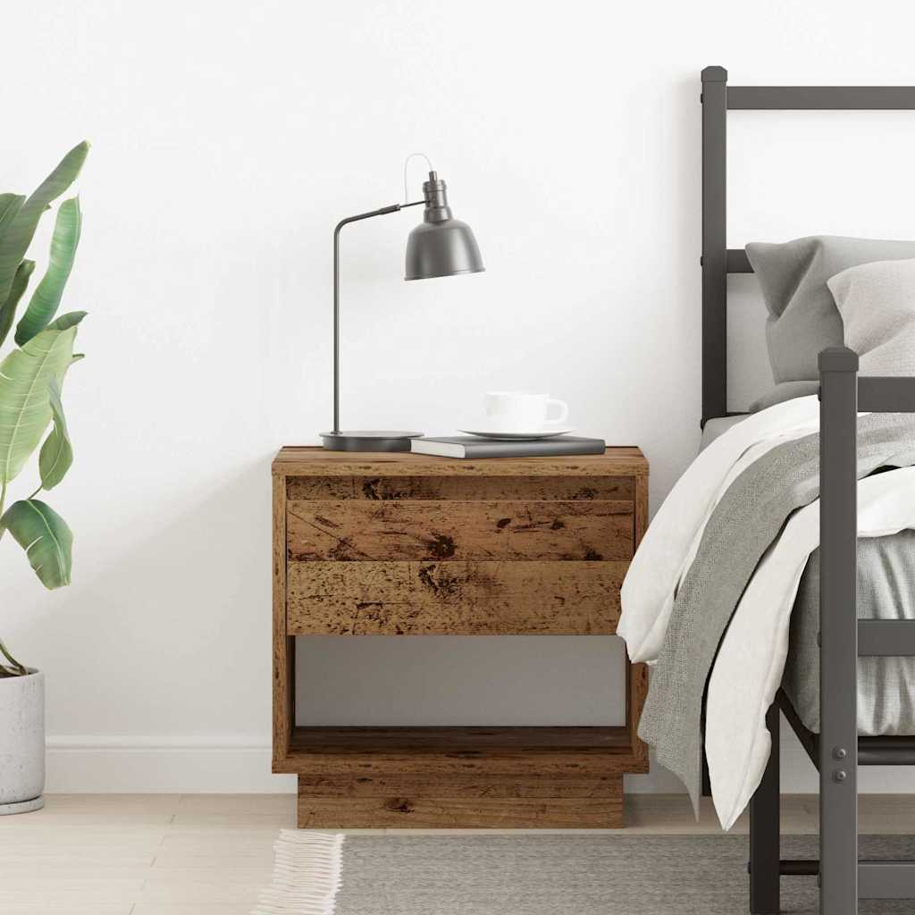 Nightstand with Drawer Old Wood 45 x 34 x 44 cm Engineered Wood