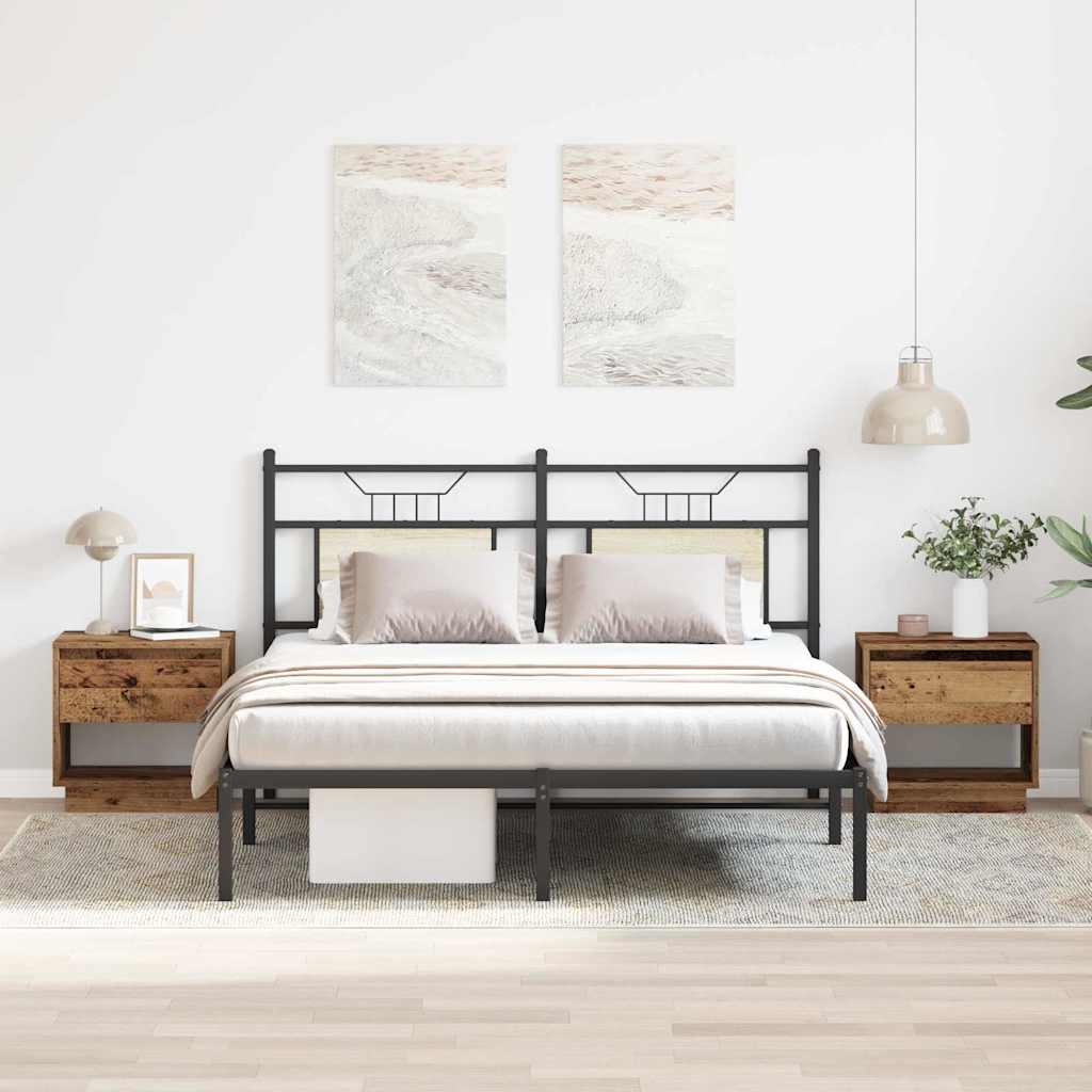 Nightstand 2 pcs Old Wood 45 x 34 x 44 cm Engineered Wood