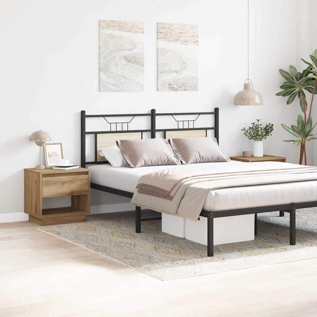 Nightstand 2 pcs Artisan Oak 45 x 34 x 44 cm Engineered Wood